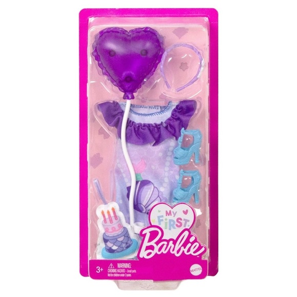 My First Barbie Fashion Packs Beach & Birthday Clothes & Accessories - Picture 6 of 6